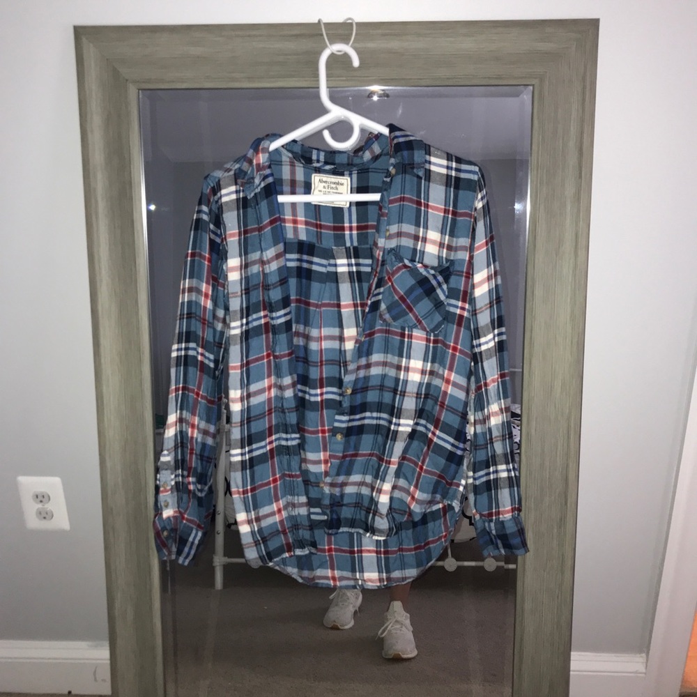Abercrombie and Fitch blue flannel